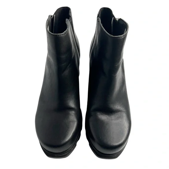 Sorel Joan of Arctic Wedge III Zip Leather Waterproof Boots Black Size 8.5 - Picture 10 of 16